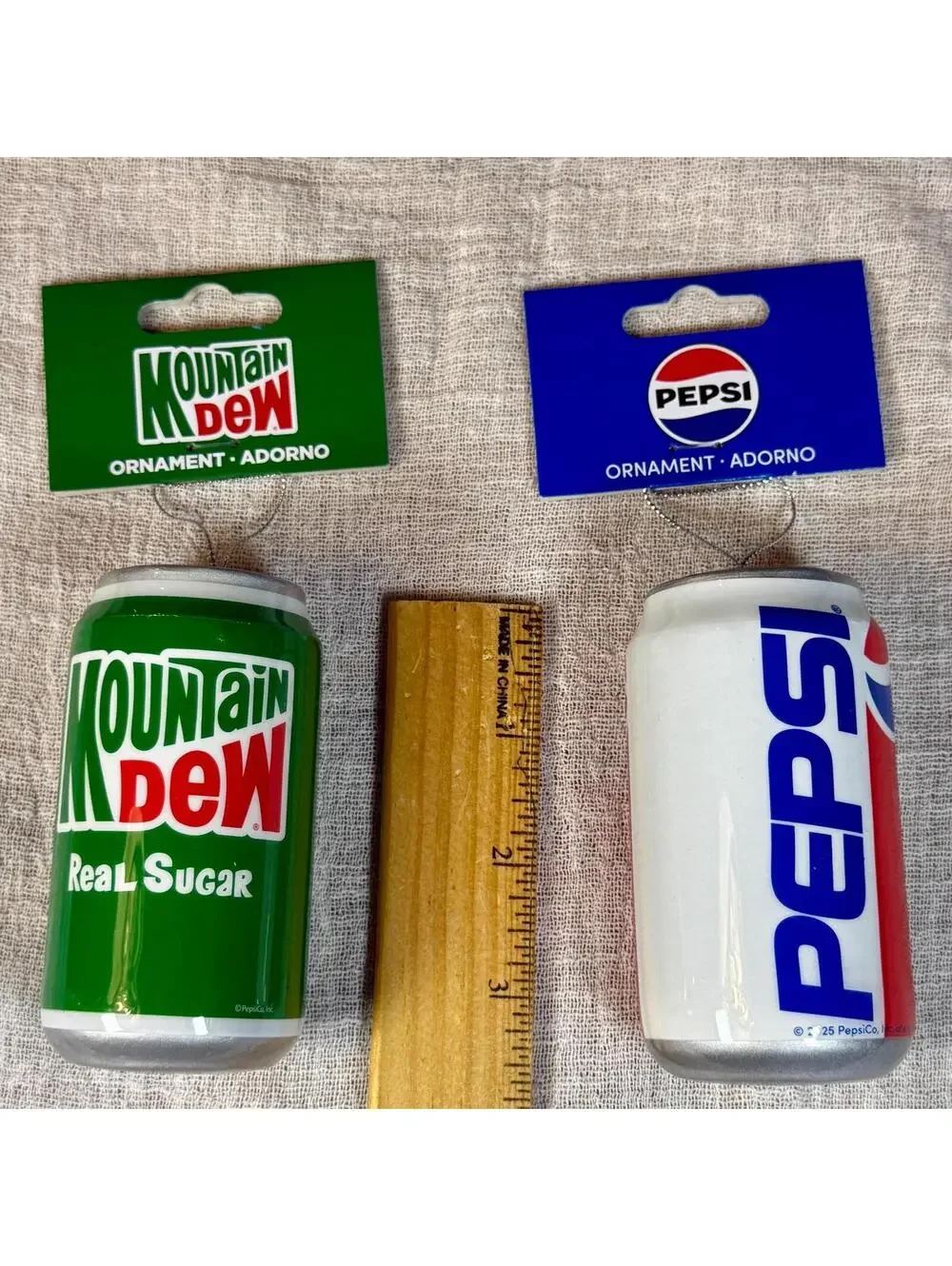 Pepsi or Mountain Dew Christmas Ornament - Your Choice